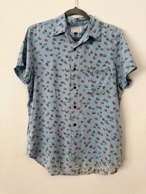 Deus Ex Machina "Customs" Retro Ditsy Surf/Skate/Bike Floral Print Resort Shirt